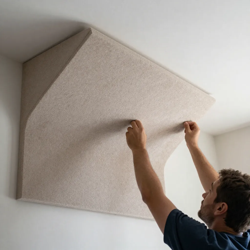 Foam acoustic treatment installation